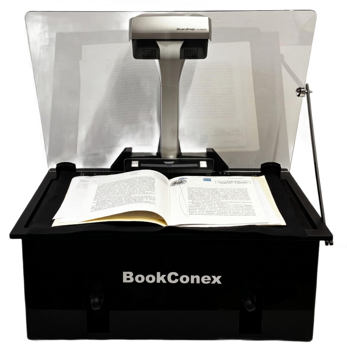BookConex Soporte con Cristal Abierto
